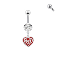 Venta al por mayor de acero inoxidable Piercing del ombligo cara feliz amor fruta verano serie Venta caliente anillos del vientre