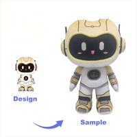 Diseño de dibujos animados mascota Logo muñeca juguetes de peluche personalizados estilo robótico Animal relleno Mini figura de peluche para niños regalo