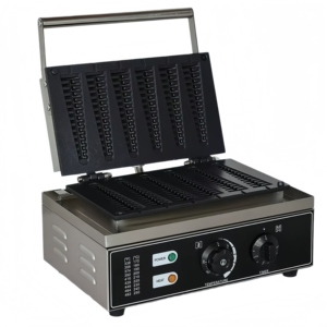 Gaufrier commercial 220V en acier inoxydable, moules en forme d'arbre de Noël et de blé, antiadhésif, chauffage électrique, arrêt automatique, minuterie - Product Image 2
