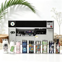 Printer UV Inkjet Otomatis 360 Derajat dengan CMYK W V untuk Produk Silinder seperti Botol dan Cangkir, Garansi 1 Tahun