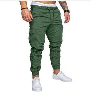 All'ingrosso abbigliamento sportivo Casual da Jogging in cotone tinta unita <span class=keywords><strong>pantaloni</strong></span> <span class=keywords><strong>con</strong></span> <span class=keywords><strong>tasche</strong></span> <span class=keywords><strong>laterali</strong></span> Logo personalizzato da uomo <span class=keywords><strong>pantaloni</strong></span> da Jogging <span class=keywords><strong>Cargo</strong></span> - Product Image 4
