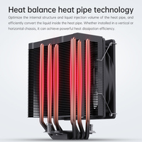 Refroidisseur en aluminium haute performance Snowman, 4 caloducs en cuivre, double tour, ventilateur à roulement fluide de 120 mm, 30dBA, haute puissance thermique, compatible avec Intel