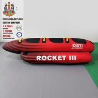 Bateau gonflable tractable Nova ROCKET 3 pour 3 personnes, en nylon/PVC, capacité 100-500 kg, pour ski nautique et tubing