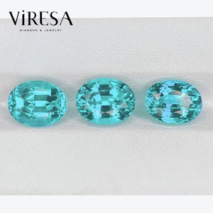 Gioielli Viresa, <span class=keywords><strong>Pietra</strong></span> Sintetica <span class=keywords><strong>Paraiba</strong></span> 4x6mm-9*11mm, Taglio Ovale, <span class=keywords><strong>Pietra</strong></span> Colorata <span class=keywords><strong>Paraiba</strong></span>, Zaffiro Creato in Laboratorio, Gemma Sfusa - Product Image 3