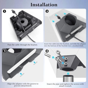 Para Starlink Gen 3 Montaje de adaptador de tubería estándar 1,25-2,5 ''Kit de adaptador de montaje de poste grueso de techo de tubería para plato Starlink V3 Gen3 - Product Image 3