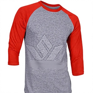 White <b>Olive</b> <b>Green</b> 3/4 Sleeve Raglan <b>T</b>-<b>Shirt</b> Men's O-Neck Casual Regular Fit Solid Color 100% Cotton Breathable Jersey - Product Image 3