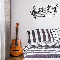 Black Music Notes Metal Wall Art Signe décoratif suspendu avec artisanat mural en métal
