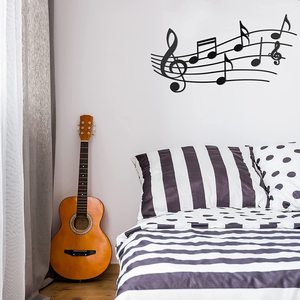 Black Music Notes <span class=keywords><strong>Metal</strong></span> Wall Art Signe décoratif suspendu avec artisanat mural en métal - Product Image 5