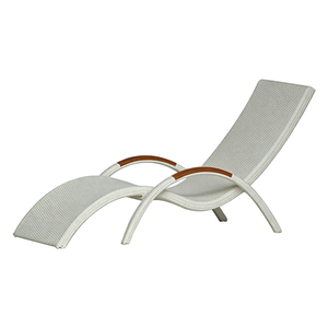 Chaise longue d'extérieur en teck imperméable pour villa, cour, piscine, hôtel, maison d'hôtes, chaise de plage en bois massif - Product Image 6