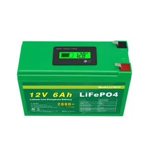 用于太阳能存储系统的深度循环可充电电池12V 6Ah LiFePO4电池
