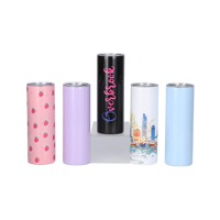 Livraison gratuite US Warehouse 20 oz 20 oz DIY gobelets blancs à double paroi en acier inoxydable maigres et droits gobelet à sublimation