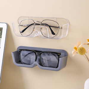 Wall Mounted Eyeglass <b>Storage</b> <b>Box</b> <b>Grey</b> Durable No Drilling Required For Sunglasses And Glasses Display Rack - Product Image 2