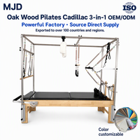 Cadillac Reformer Pilates Commercial en Bois de Chêne 3-en-1 avec Tour et Table Trapèze Personnalisée, Équipement de Studio, Vente en Gros Directe Usine