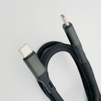Câble de charge rapide USB-C vers USB-C 60W PD avec boîtier métallique 1m 3A, conducteur en cuivre pur et gaine en nylon tressé pour ordinateur et imprimante