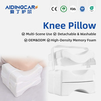 Oreiller en mousse à mémoire de forme pour dormeurs latéraux, soulagement de la sciatique, des douleurs au bas du dos et aux hanches, utilisation post-chirurgicale, oreiller d'allaitement tricoté, anti-acariens
