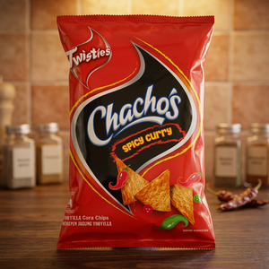 Chips de maïs sans gluten Twisties au curry épicé 70g, texture croustillante, goût salé - Product Image 3