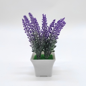QIDA, venta al por mayor, hierba de seda Artificial, árbol, bonsái, decoración de lujo <span class=keywords><strong>para</strong></span> el hogar, pequeña planta en maceta de plástico <span class=keywords><strong>para</strong></span> uso al aire libre <span class=keywords><strong>para</strong></span> boda - Product Image 5