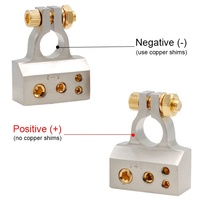 Accessoires de voiture 2/4/8/10 AWG Bornes à sertir Positives Négatives Connecteurs de batterie de voiture Kits avec Post Clamp