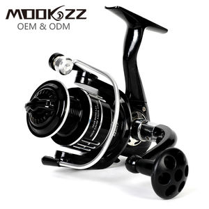 Carrete giratorio de alta velocidad, sistema de engranaje de latón 1BB, mango plegable, acabado negro brillante, fundición gruesa, 5,2: 1,: 1 - Product Image 1