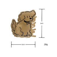 YJL Nouvelle pince à cheveux en acétate pour filles, style coréen, motif dessin animé chiot, couleur unie, 8 cm, tendance et mignonne