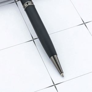 Wholesale 1.0Mm Black Rubber-Coated Ballpoint Twist Customizable Logo Engraving Hotel Advertising Business Gift <b>Pen</b> - Product Image 3