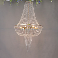 Nordique personnalisé luxe LED cristal lustres de plafond élégant Vintage moderne hôtel hall mariage décor pendentif lumières