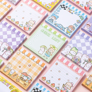 กระดาษโน้ตสไตล์เกาหลีน่ารักลายการ์ตูนสวยงาม ใช้ซ้ำได้ สำหรับนักเรียน - Product Image 1