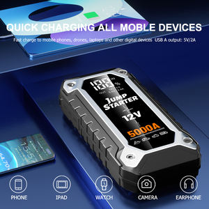 Démarreur de voiture portable 12V double USB-C 4000A PD60W 32000mAh avec lampe de poche <span class=keywords><strong>SOS</strong></span>, batterie externe compatible moto/camion essence 7L et diesel 5L - Product Image 3