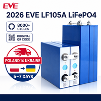 Cellules de batterie au lithium LiFePO4 EVE 3.2V 105Ah 100% originales LF105 de qualité A en stock UE pour stockage d'énergie domestique DIY 12V 48V