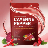 En stock : Capsules molles de piment de Cayenne, 240 unités – Favorise la santé des veines, du cœur et des vaisseaux sanguins – Avec Vitamine E, D3+K2, Pépins de raisin, Hawthorne et Betterave