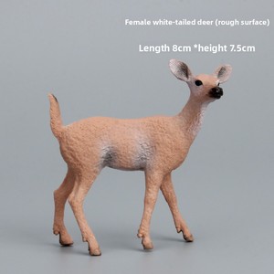 Modèles d'animaux simulés en plastique, jouets de parc safari, ensemble de décorations d'élans, de cerfs à queue blanche et de faons, pour les 14 ans et plus - Product Image 4
