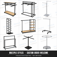 Kainice Nestable Z Rack, présentoir à vêtements commercial robuste en métal sur roulettes pour magasin de détail