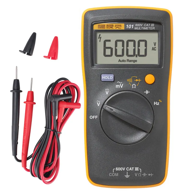 Fluke 101 Mini multimetro digitale gamma automatica per AC/DC resistenza alla tensione capacità frequenza duty cycle tester