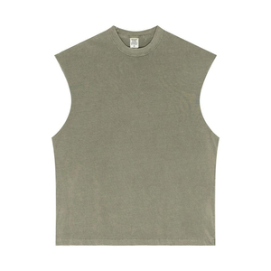 <span class=keywords><strong>Camiseta</strong></span> sin mangas deportiva de verano para <span class=keywords><strong>hombre</strong></span>, lisa, transpirable, de algodón dobby tejido de 210 g, con estampado personalizado OEM al por mayor - Product Image 5