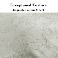 Nouvelle conception, ensemble de draps de lit en patchwork vert sauge, 4 pièces, 100% polyester, jacquard en relief 3D
