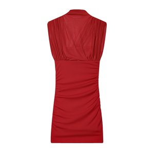 TAOP&ZA 2025 Autunno Inverno Nuovo Stile Europeo e Americano Abito Mini Plissettato Senza Maniche con Colletto Alto 3067215 3067260 - Product Image 3