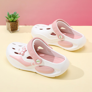 Sandales compensées pour femmes Crocs, motif dessin animé mignon, antidérapantes, pour la plage, chaussures d'été - Product Image 2