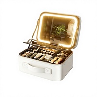 Sac de présentation de bijoux Fuxin de style moderne haut de gamme avec miroir LED, couleur personnalisée, portable, grande capacité DS-FFX-20260001