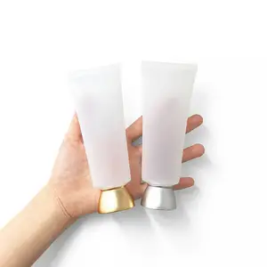 100ml 50pcs/lot Clear Matte Squeeze Bottle Empty Plastic Hose Refillable Wholesale Customization Cosmetic Containers Soft Tube