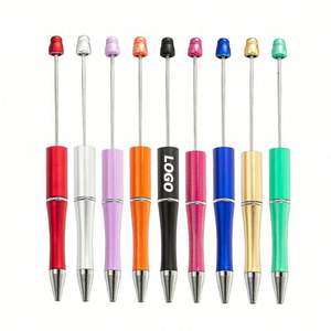 Stylos à bille personnalisables avec perles - Encre noire, idéal pour le bricolage, les enfants, les étudiants et les cadeaux de bureau - Product Image 1