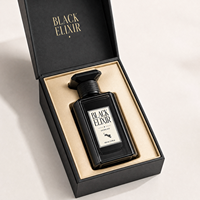 Nouveau produit, flacon de parfum en spray 100 ml, flacon de parfum en verre personnalisé, flacon de parfum carré noir avec emballage