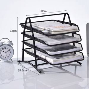 Wholesale Hot Sale 2/3/4/5 Tier Sliding Metal <b>File</b> Tray Black Office Home Bedroom <b>Paper</b> Letter Storage - Product Image 6