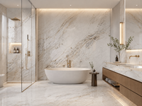 Dalles de marbre Bianco Oro pour îlots de cuisine, plans de travail de salle de bain, comptoirs de bar, escaliers, panneaux à motifs, dessus de table, carreaux de sol