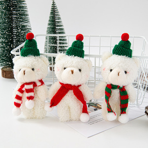 Super Soft <strong>Plush</strong> Bear Decoration Cute Scarf DIY Clothing <strong>Bag</strong> <strong>Christmas</strong> Tree Pendant <strong>Plush</strong> Toy Gift New Year Purely Handmade - Product Image 5