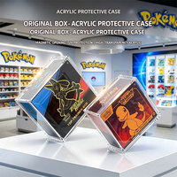 Boîte de protection et de présentation pour cartes de collection en acrylique transparente, résistante aux UV, avec aimants puissants et couvercle magnétique