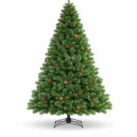 2,13m PVC&PE Unbeleuchteter Bestseller Fabrik-Großhandel Künstlicher Weihnachtsbaum mit Roten Beeren, Tannenzapfen