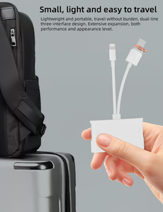Lettore di Schede di Memoria OTG 7-in-1 Multi USB-A USB-C con 3 Porte USB, SD, TF, Doppia Ricarica per iPhone, iPad, Android, Laptop, Plug & Play - Product Image 3