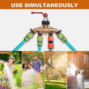 SUNSHINE usine OEM autres outils <span class=keywords><strong>arrosage</strong></span> fournitures de jardin séparateur en laiton raccords de <span class=keywords><strong>tuyau</strong></span> 4 voies connecteur rapide eau - Product Image 3
