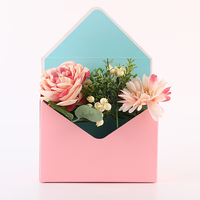 Boîte en papier en forme d'enveloppe boîte cadeau de fleur imprimée pour paquet Floral