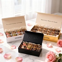 Caja de Regalo de Papel Rígido de Lujo, Ecológica, Aséptica, Hecha a Mano, con Cierre Magnético, para Alimentos, Sushi, Chocolate, Galletas, con Logotipo Personalizado